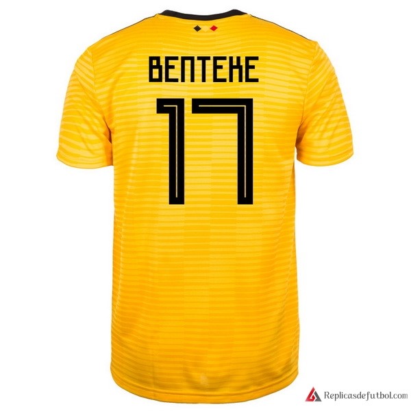 Camiseta Seleccion Belgica Segunda equipación Benteke 2018 Amarillo